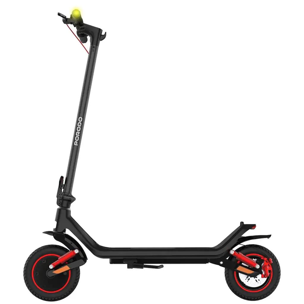 Porodo Lifestyle Drif Foldable Electric Scooter with Impact-Resistant Wheels - Black