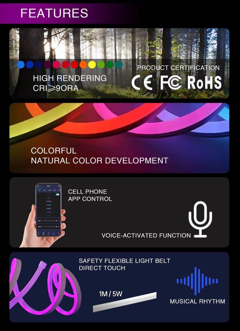 LED Neon RGB Magic Light 5 Meter