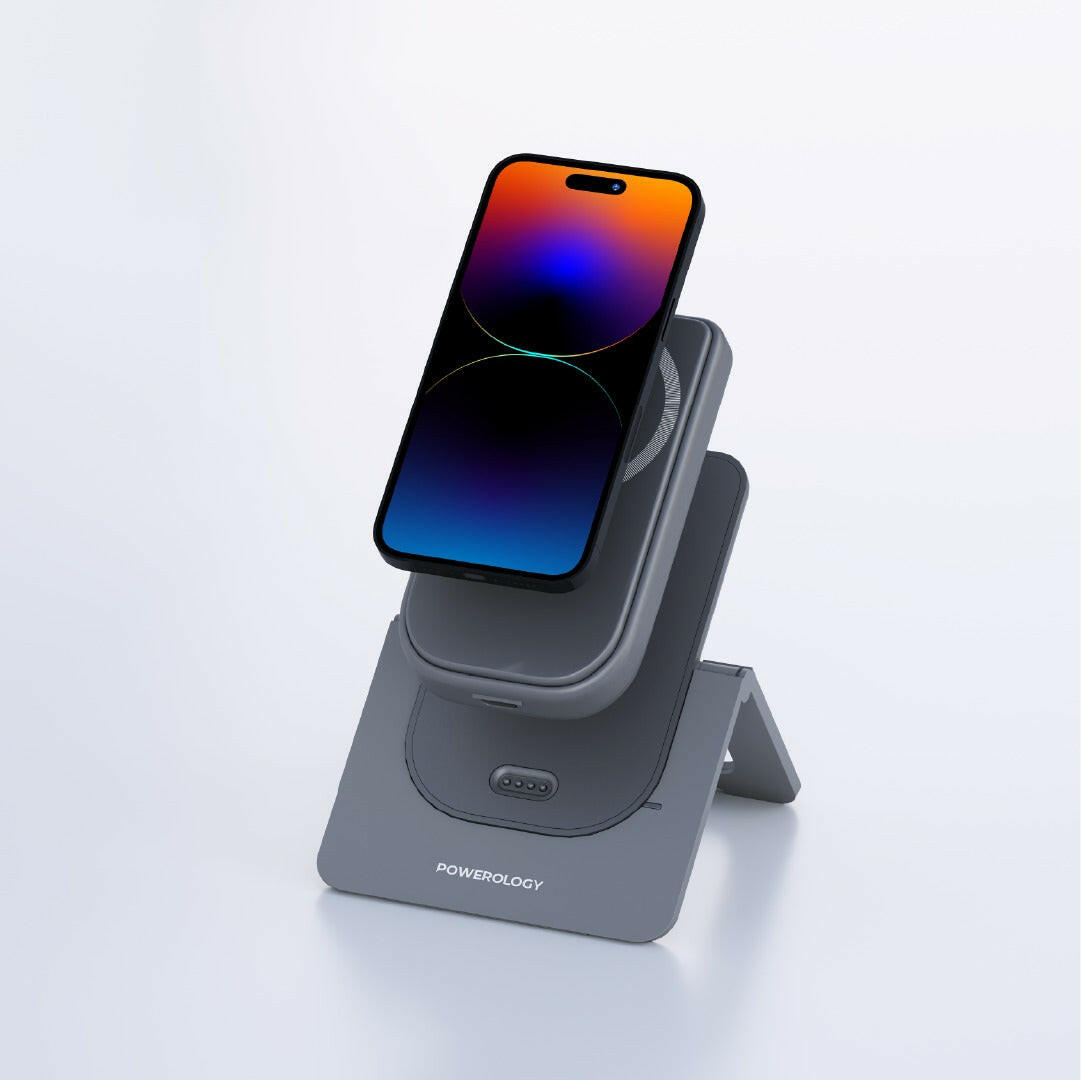 Powerology 10000mah Magsafe Combo Powerbank+charging Stand 20w - Phonology