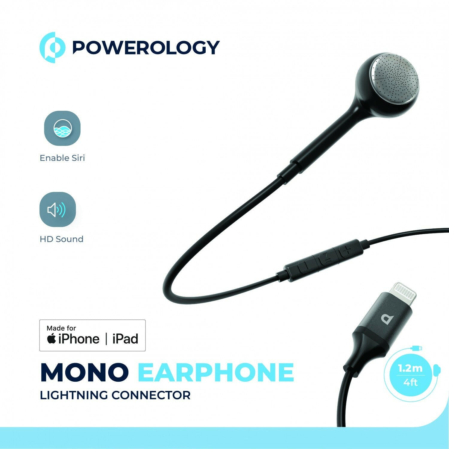 Powerology Mono Earphone Lightning Connector - Phonology