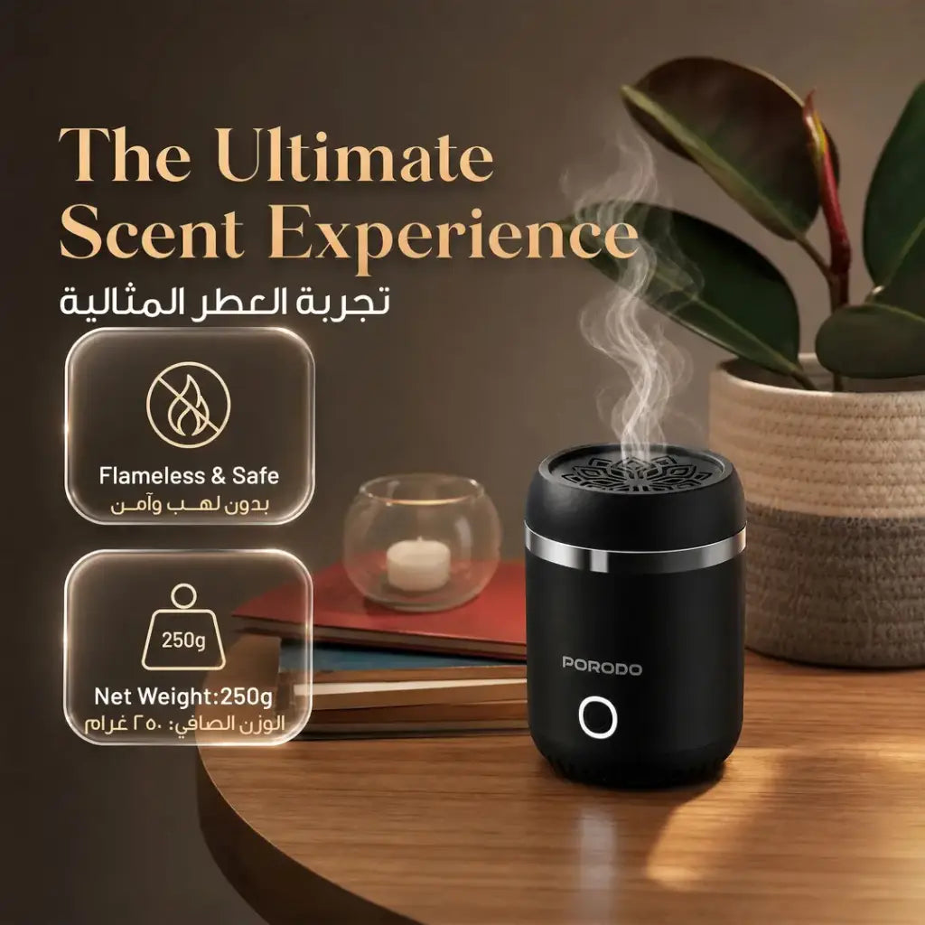 Porodo Lifestyle Dreams Mini Incense Burner - Black