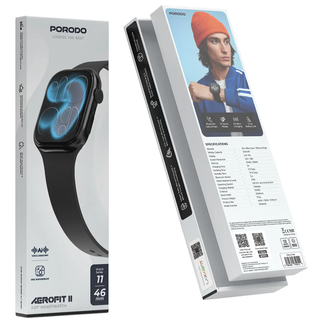 Porodo AeroFit II 2.01" Smart Watch