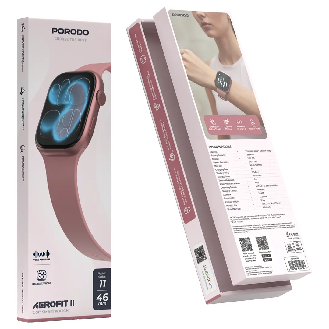 Porodo AeroFit II 2.01" Smart Watch