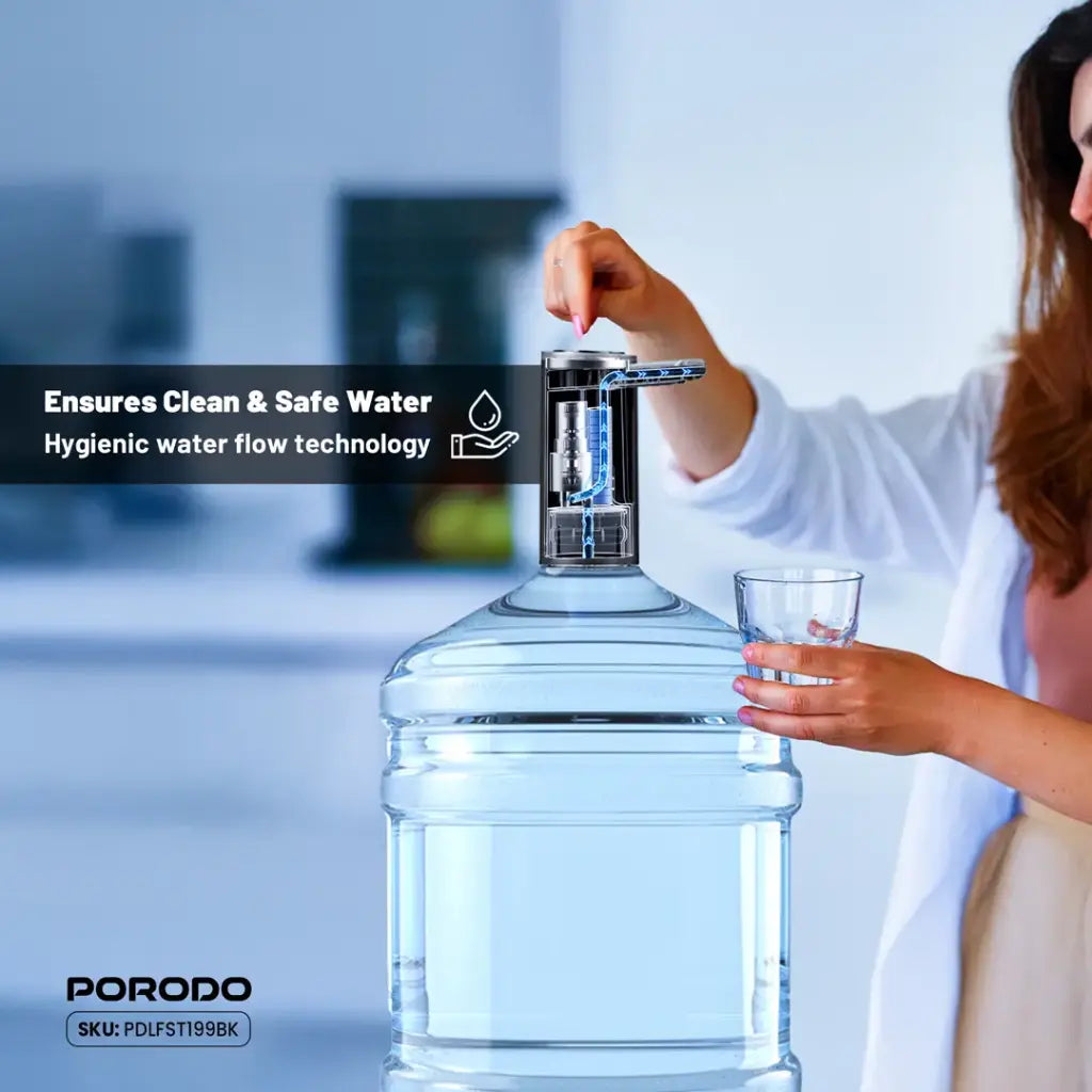 Porodo Lifestyle Foldable Electric Water Pump - Black