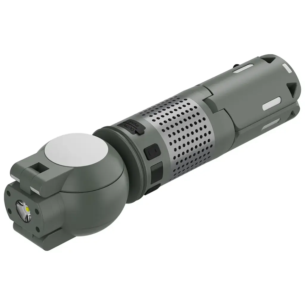 Porodo Lifestyle Foldable Lantern LED Camping Light with Tripod Base & RGB Lighting - Green