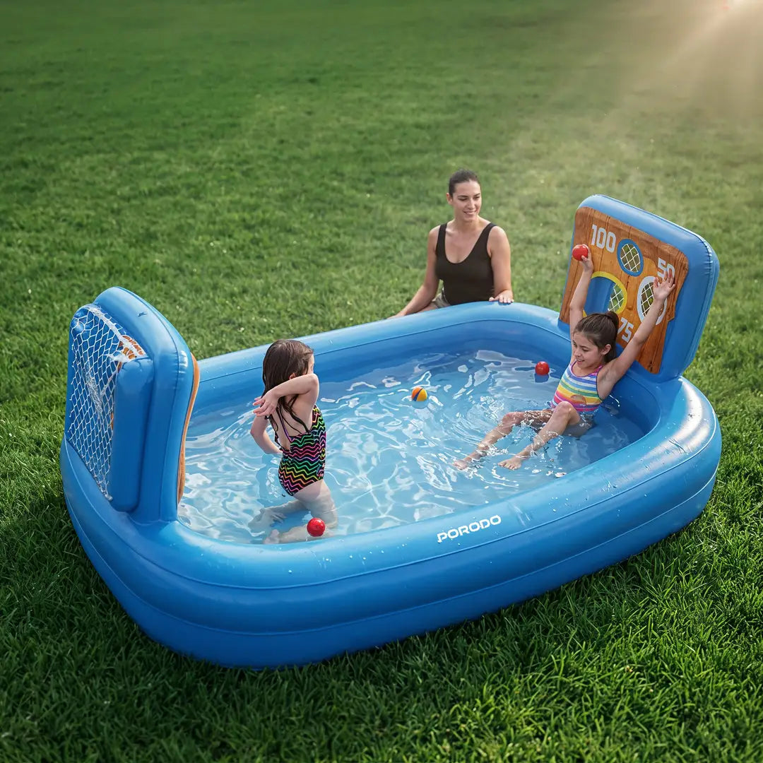 Porodo Lifestyle Goal Splash Football Play Pool - Blue