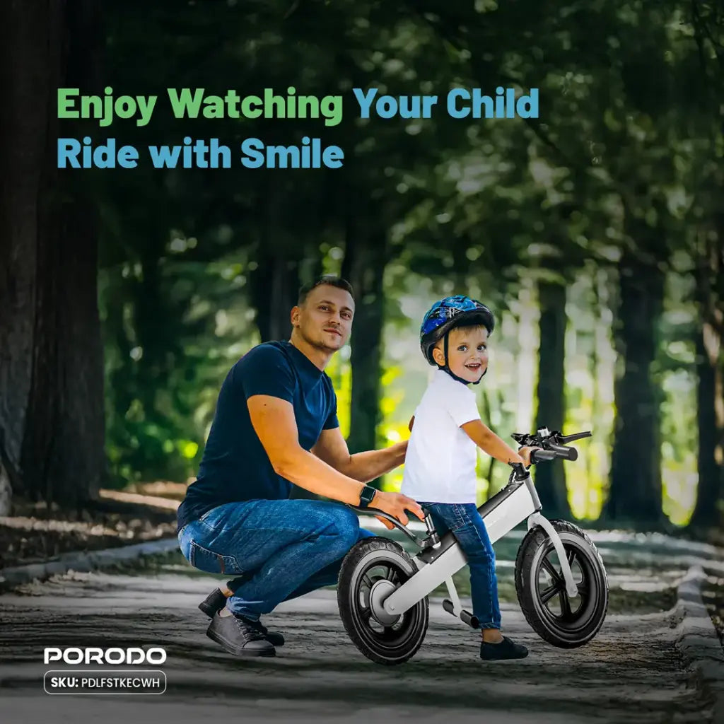 Porodo Lifestyle JoyCruiser Kids Electric Bike - White