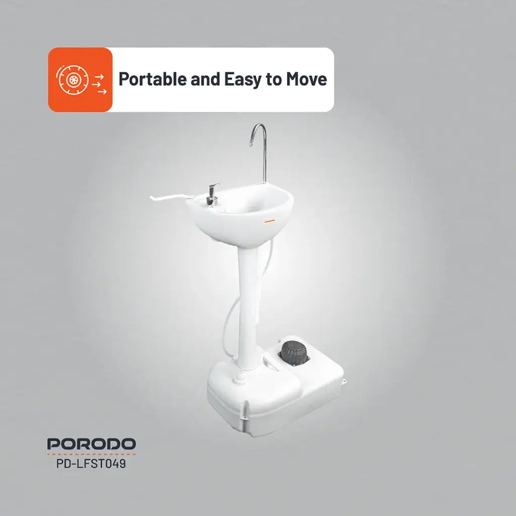 Porodo Lifestyle Portable Handwash Station - White