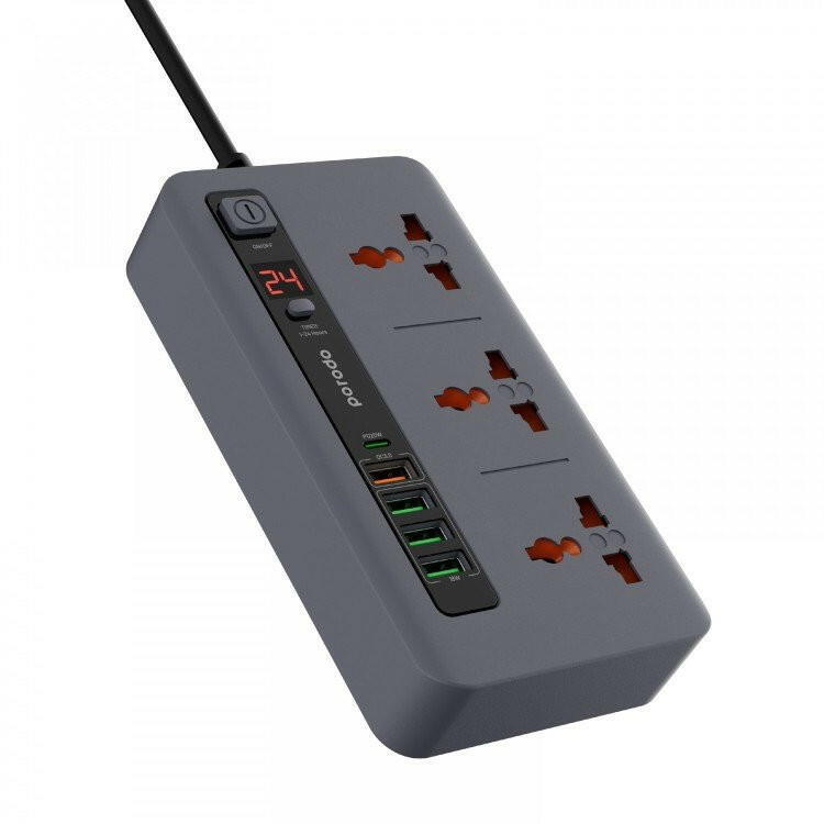 Porodo Multi-Port Power HUB 4 USB-A/USB-C Ultimate Home & Office Kit 2M - Phonology