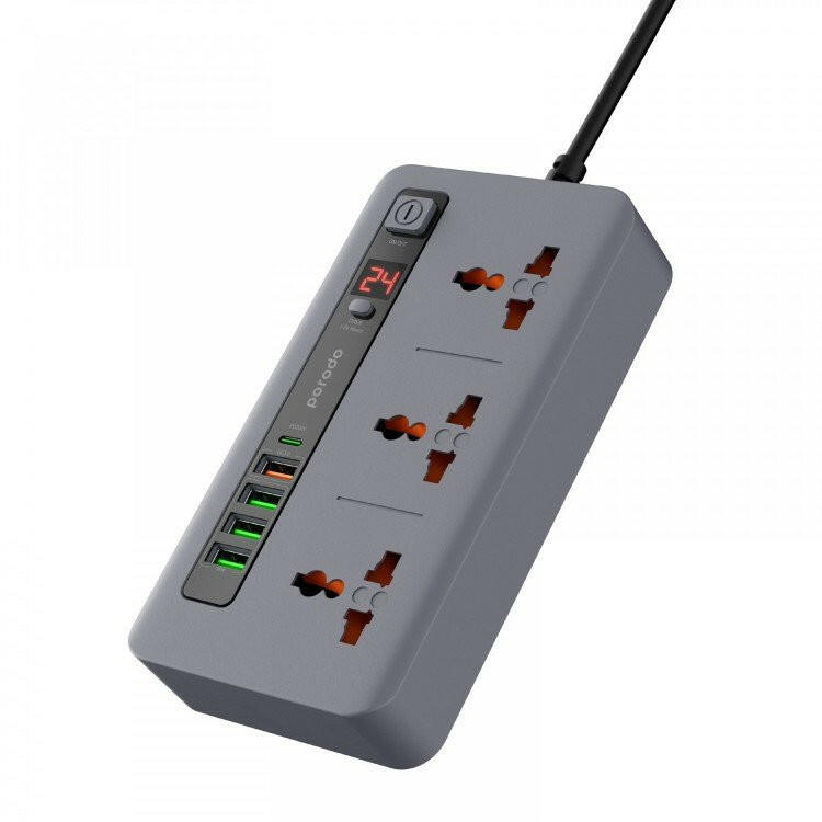 Porodo Multi-Port Power HUB 4 USB-A/USB-C Ultimate Home & Office Kit 2M - Phonology