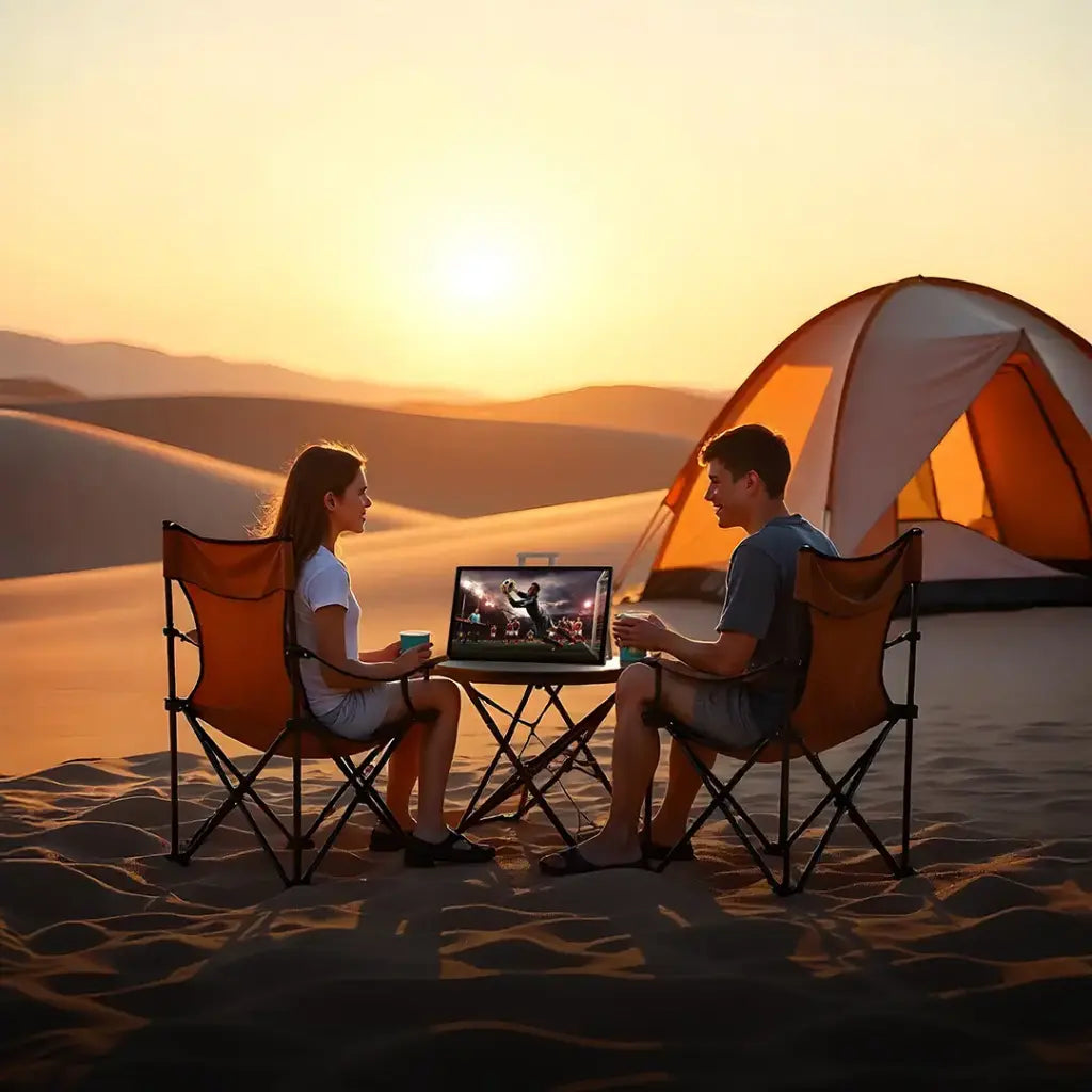 Porodo Naspanora Portable Smart Tablet with Stereo Speakers & 10-Point Touch - White