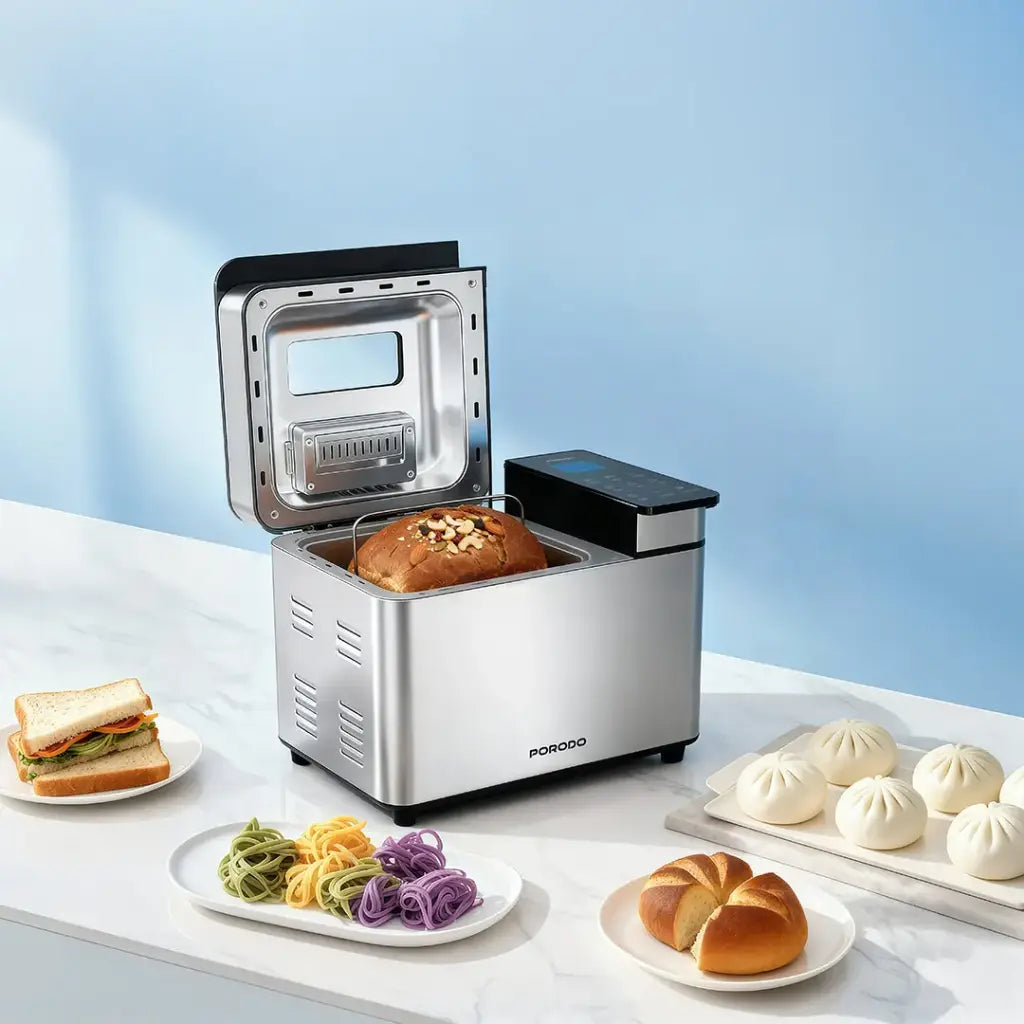 Porodo Lifestyle Khabaz Stainless Steel Automated Bread Maker with 25 Preset Programs - Black