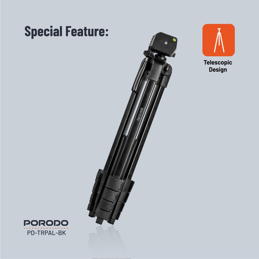 Porodo Professional Gimbal Tripod - Black.jpg