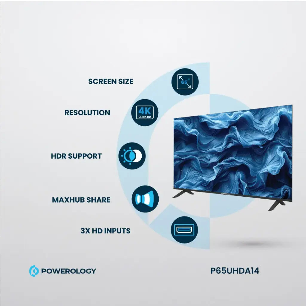 Powerology Android Smart TV 65" - Black