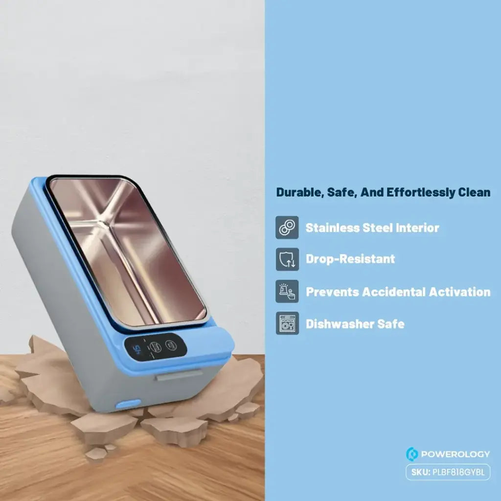 Powerology Lumo Portable Heated Lunch Box - Gray Blue