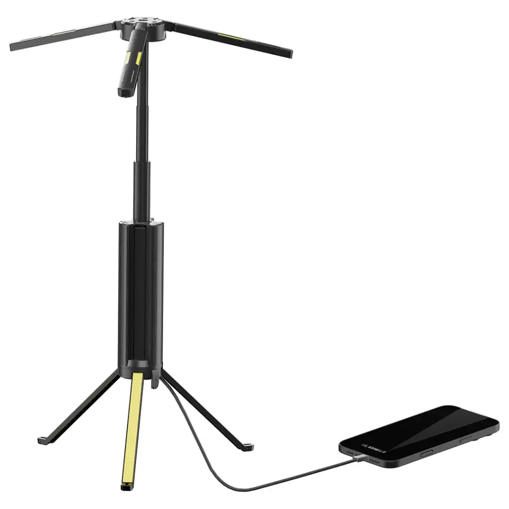 Powerology Luntra 15600mAh Foldable Camping Light - Black