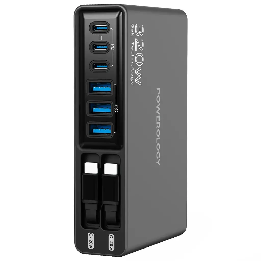 Powerology Univo Charging Station PD 100W - Black