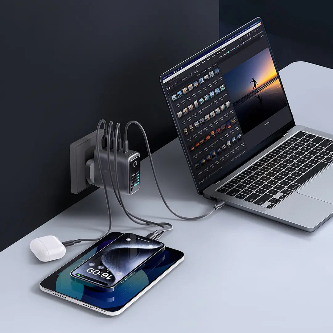 Powerology Voltflow GaN Wall Charger PD 140W - Black