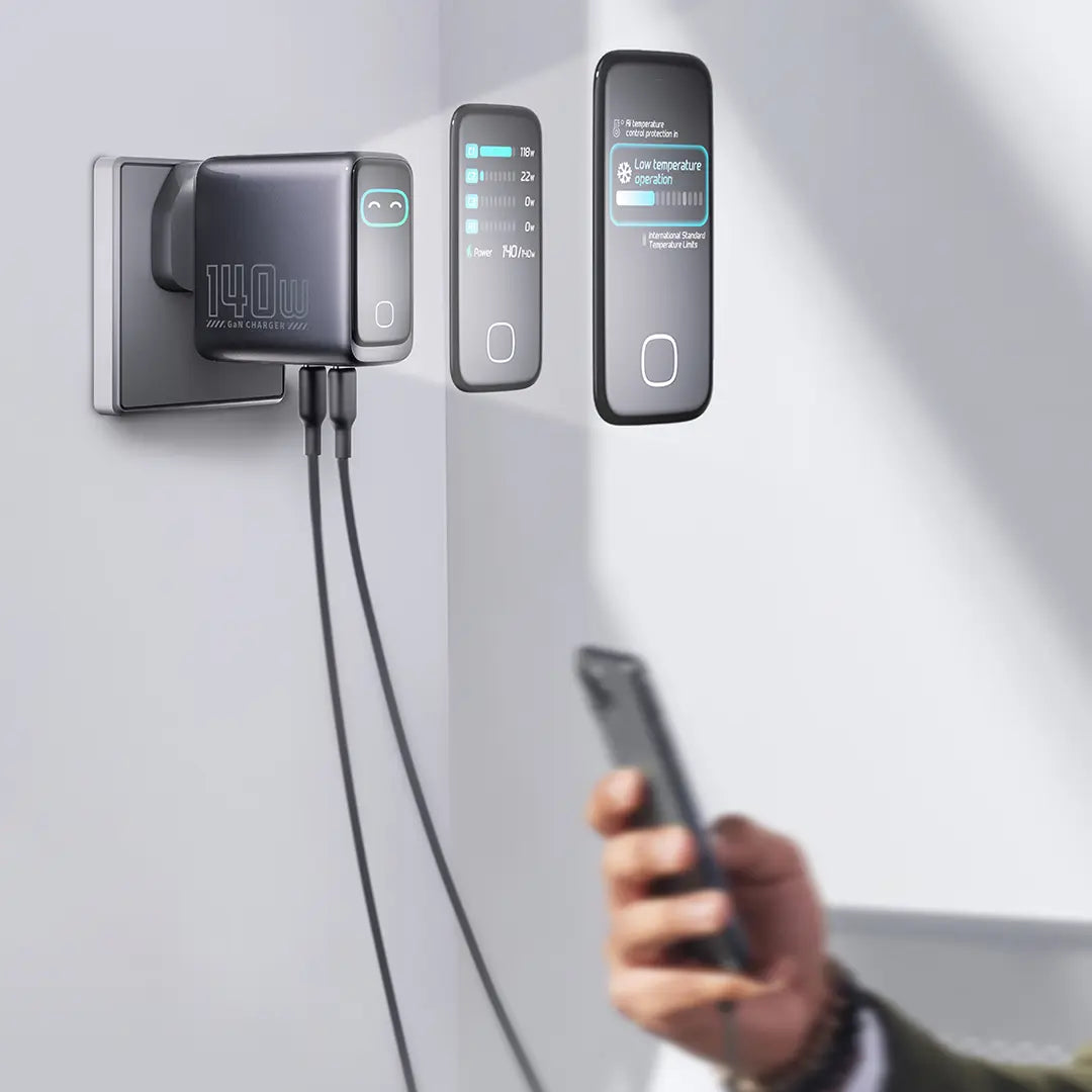 Powerology Voltflow GaN Wall Charger PD 140W - Black