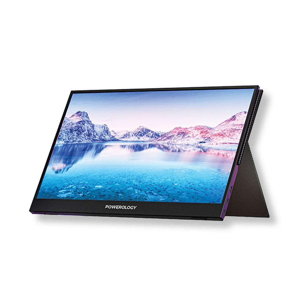 Powerology 15.6-inch Ultra-Slim Full HD Portable Monitor, Black