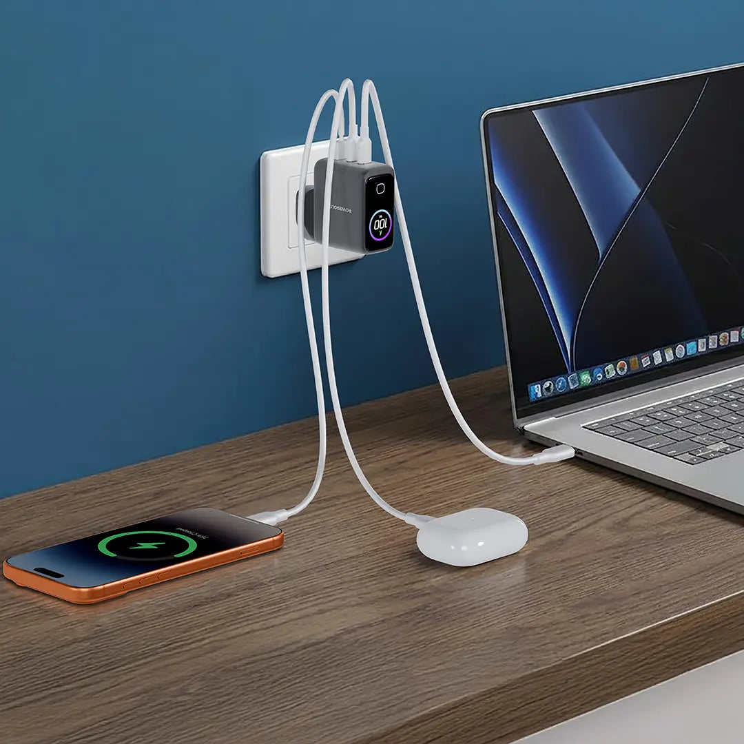Powerology Voltflow 100W AVS GaN Wall Charger – Gray