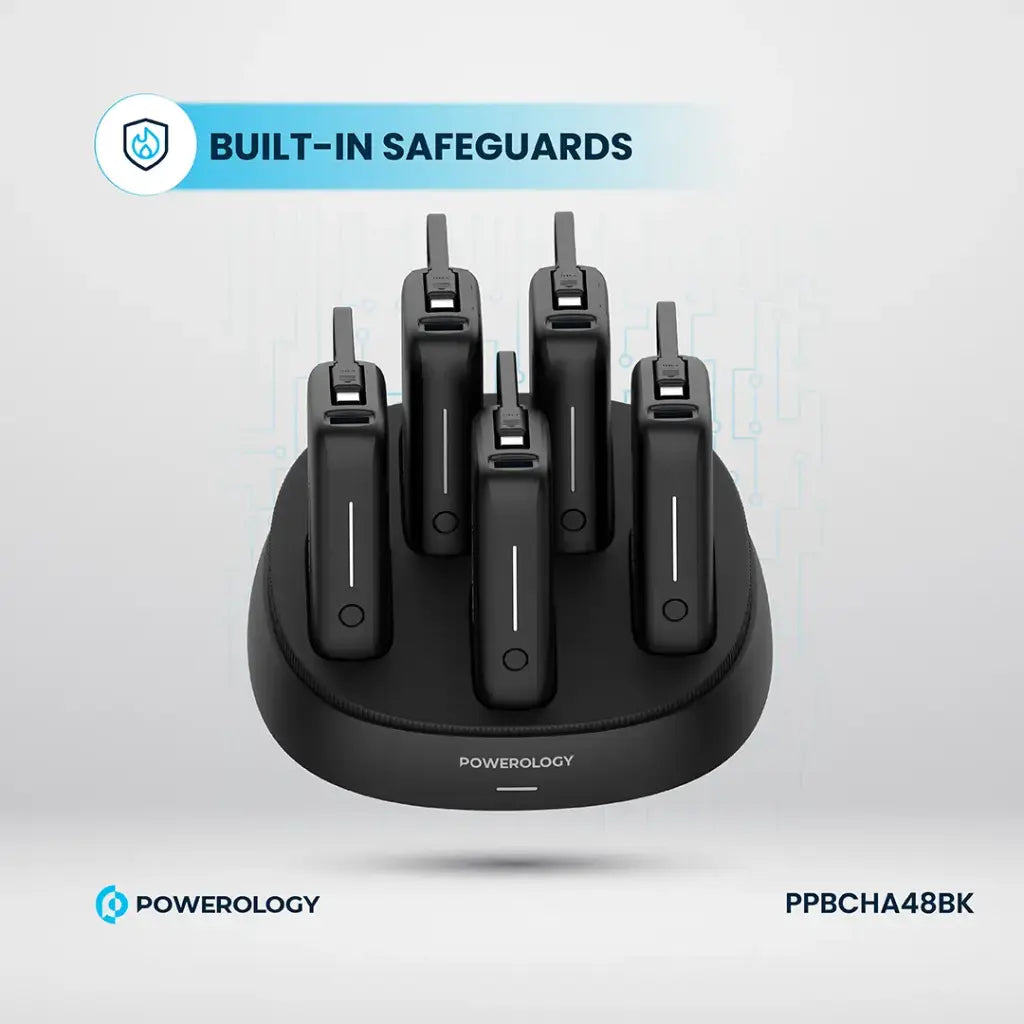 Powerology × 5 10000mAh Power Bank Station