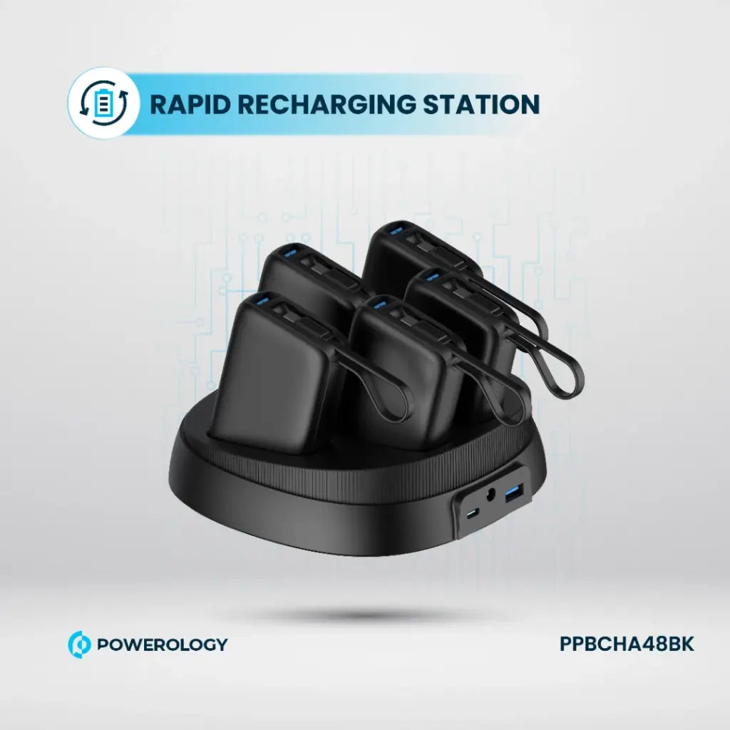 Powerology × 5 10000mAh Power Bank Station