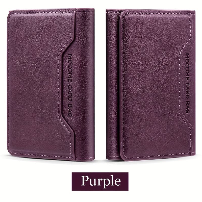 MOCOME Card Holder – Purple color front and back view