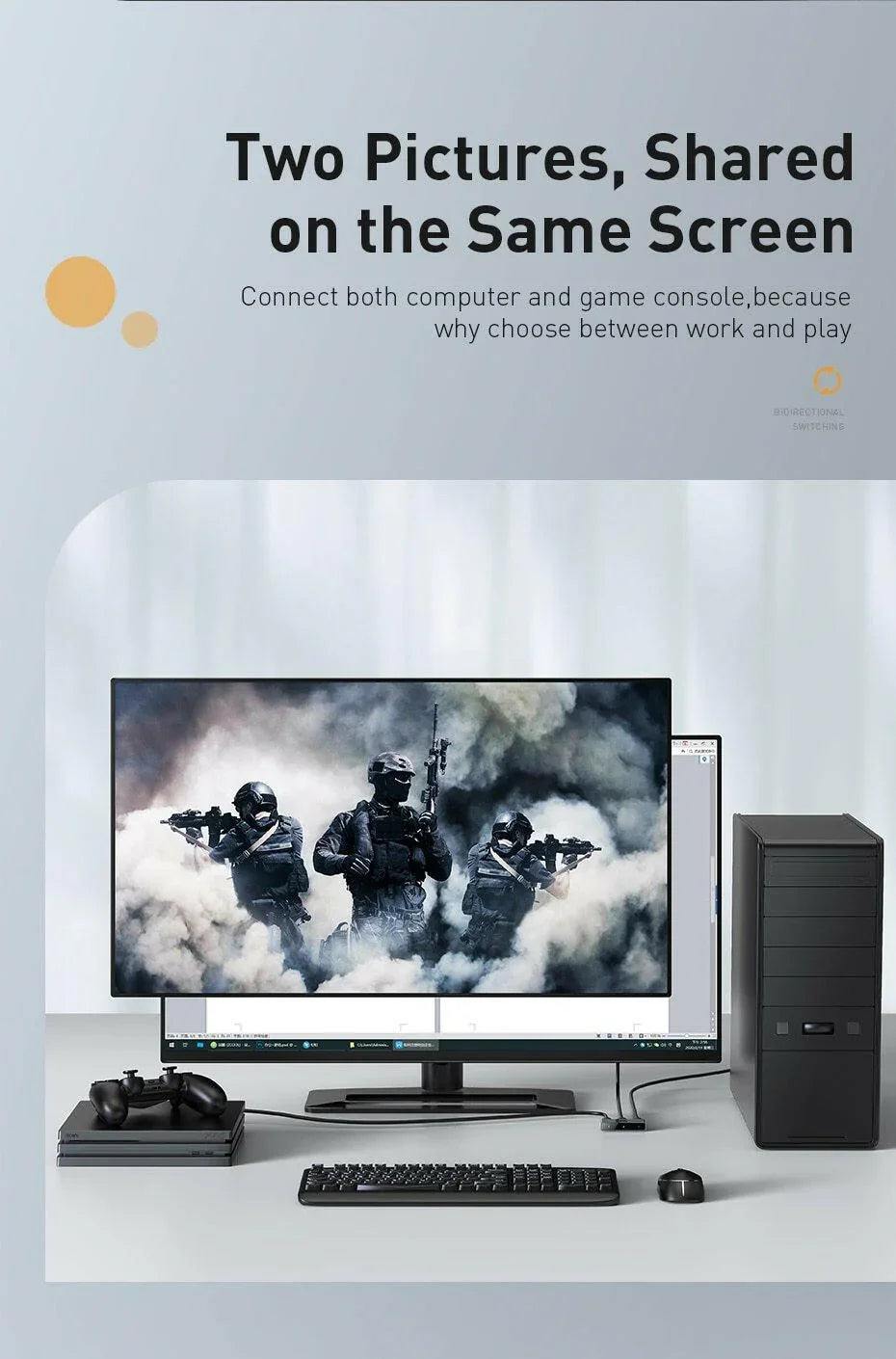 Baseus Matrix HDMI Splitter ( 2in1 ) Space Grey - Phonology