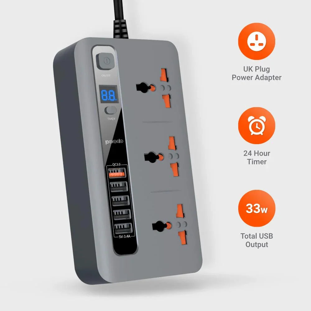 Porodo Fast Charging Power SOCKET & USB HUB - Phonology