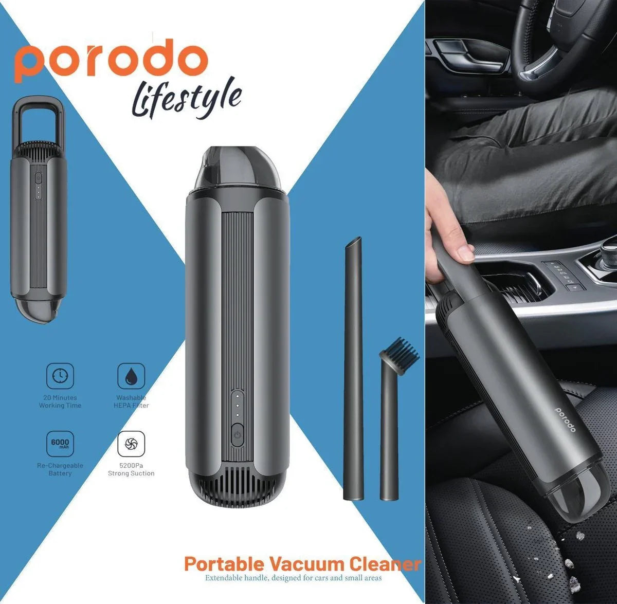 Porodo Portable Vacuum Cleaner - Phonology