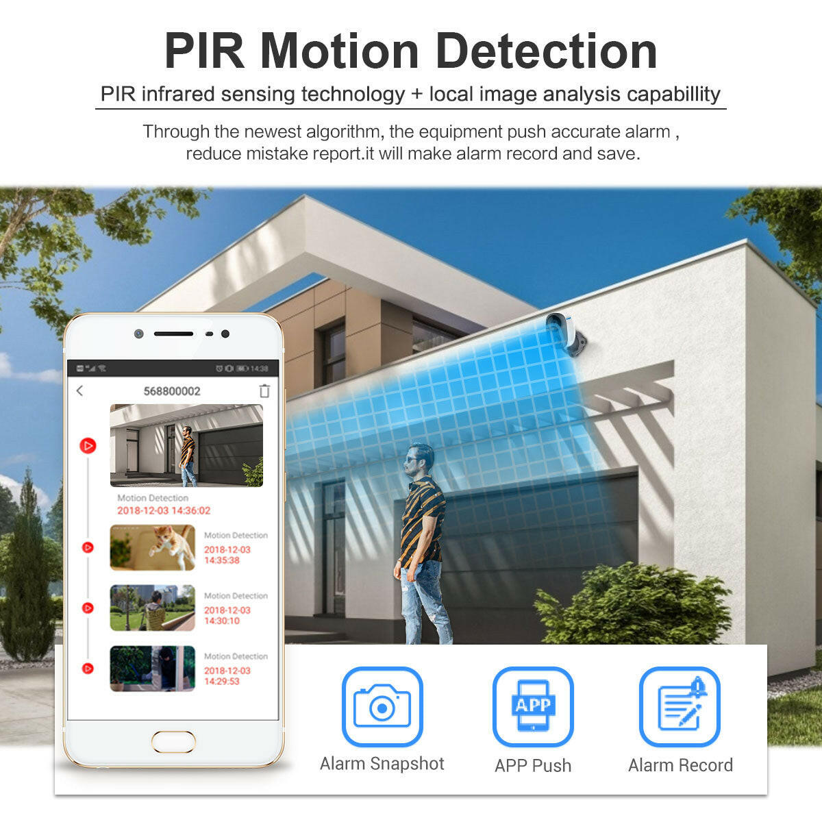 ESCAM 1080P FULL HD AI RECOGNITION RECHARGEABLE BATTERY PIR ALARM CLOUD STORAGE WIFI CAMERA - Phonology
