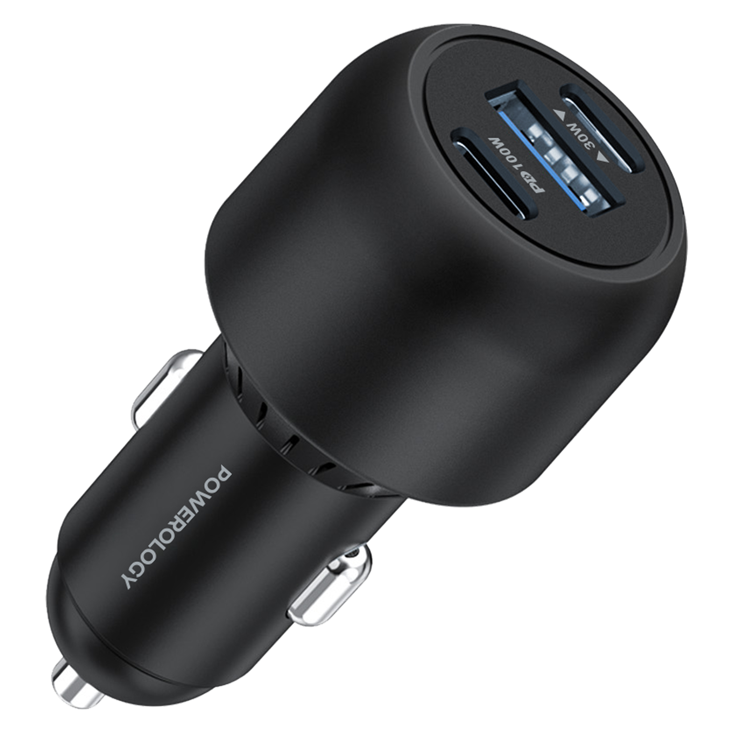 Powerology 130W X2 PD Port & X1 Q.C Port - Black - Phonology