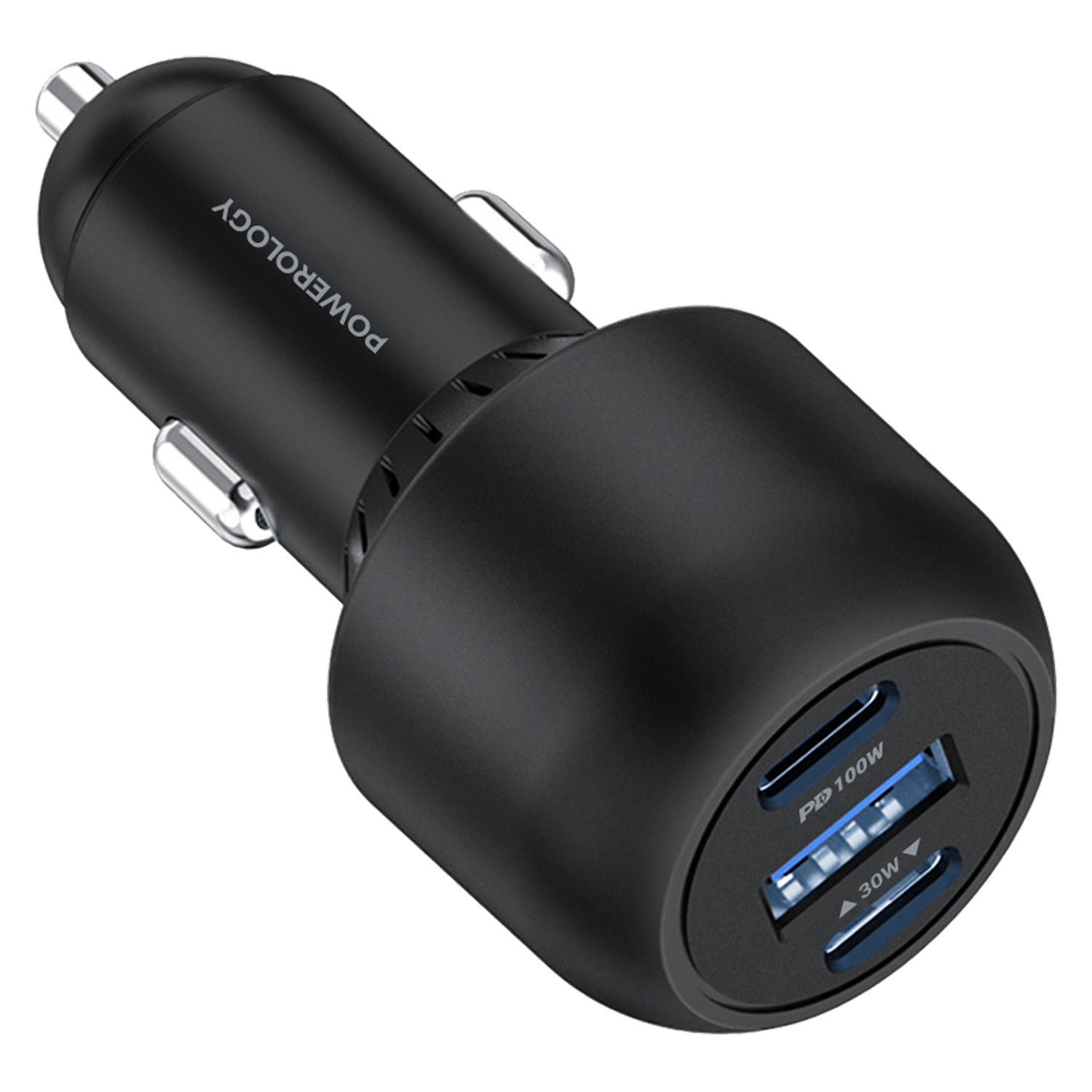 Powerology 130W X2 PD Port & X1 Q.C Port - Black - Phonology